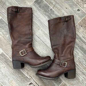 Frye tall leather boots